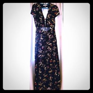 Beautiful open back flower maxi dress